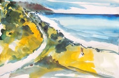 Coastal Road, Painting, Watercolor on Watercolor Paper
