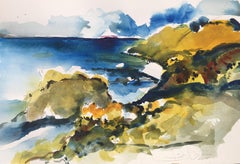 Cerca de Morro Bay, Pintura, Acuarela sobre papel de acuarela