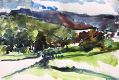 Santa Ynez Valley, Gemälde, Aquarell auf Aquarellpapier