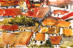The Del Back Atrium, Painting, Watercolor on Watercolor Paper