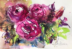 Roses Anyone?, Painting, Watercolor on Watercolor Paper