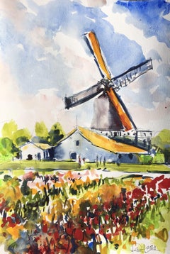Tulip Season, Painting, Watercolor on Watercolor Paper