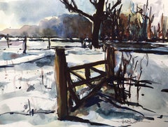 Winter Wisconsin, Painting, Watercolor on Watercolor Paper