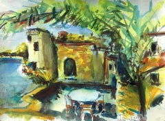 Cannes Backwater, Painting, Watercolor on Watercolor Paper