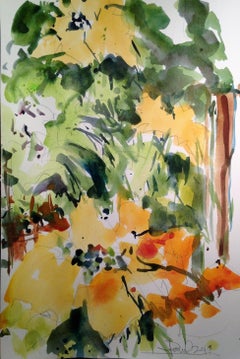 Poinsettias, Painting, Watercolor on Watercolor Paper