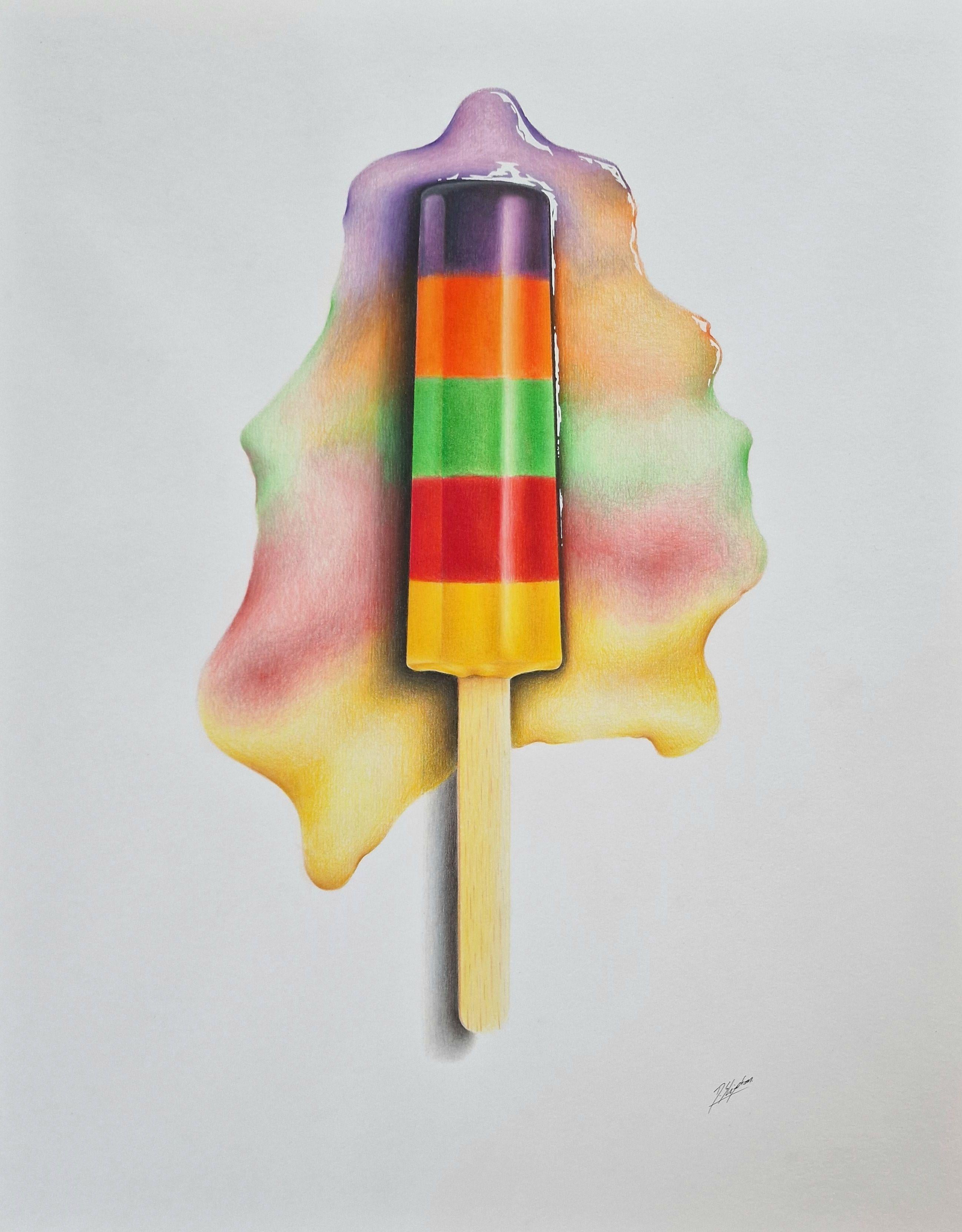 Ice lolly: summer, Drawing, Pencil/Colored Pencil on Paper