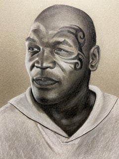 Mike Tyson Porträt, Zeichnung, Kohle auf Papier