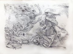 the meeting, Drawing, Pen & Ink on Watercolor Paper
