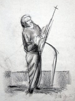 le artiste, Disegno, Carboncino su carta