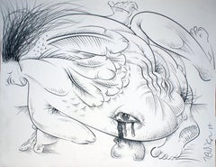 the fall, Drawing, Pencil/Colored Pencil on Watercolor Paper