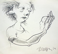 looking for something, Drawing, Pencil/Colored Pencil on Watercolor Paper