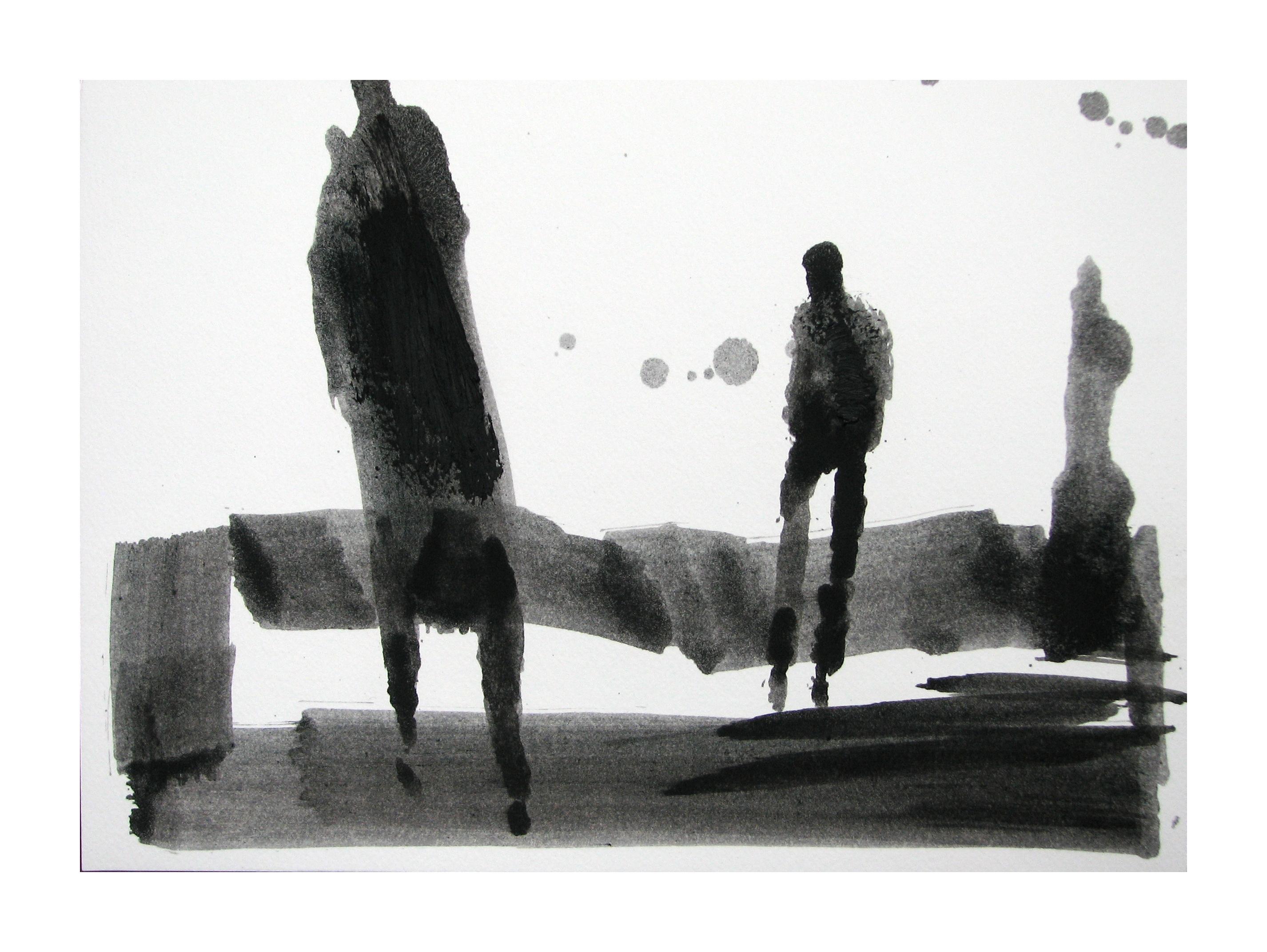 paseo del sueño, Dibujo, Pluma y tinta sobre papel - Art de Edward Zelinsky