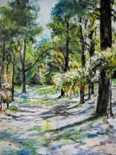 Rock cut state park, Painting, Watercolor on Canvas