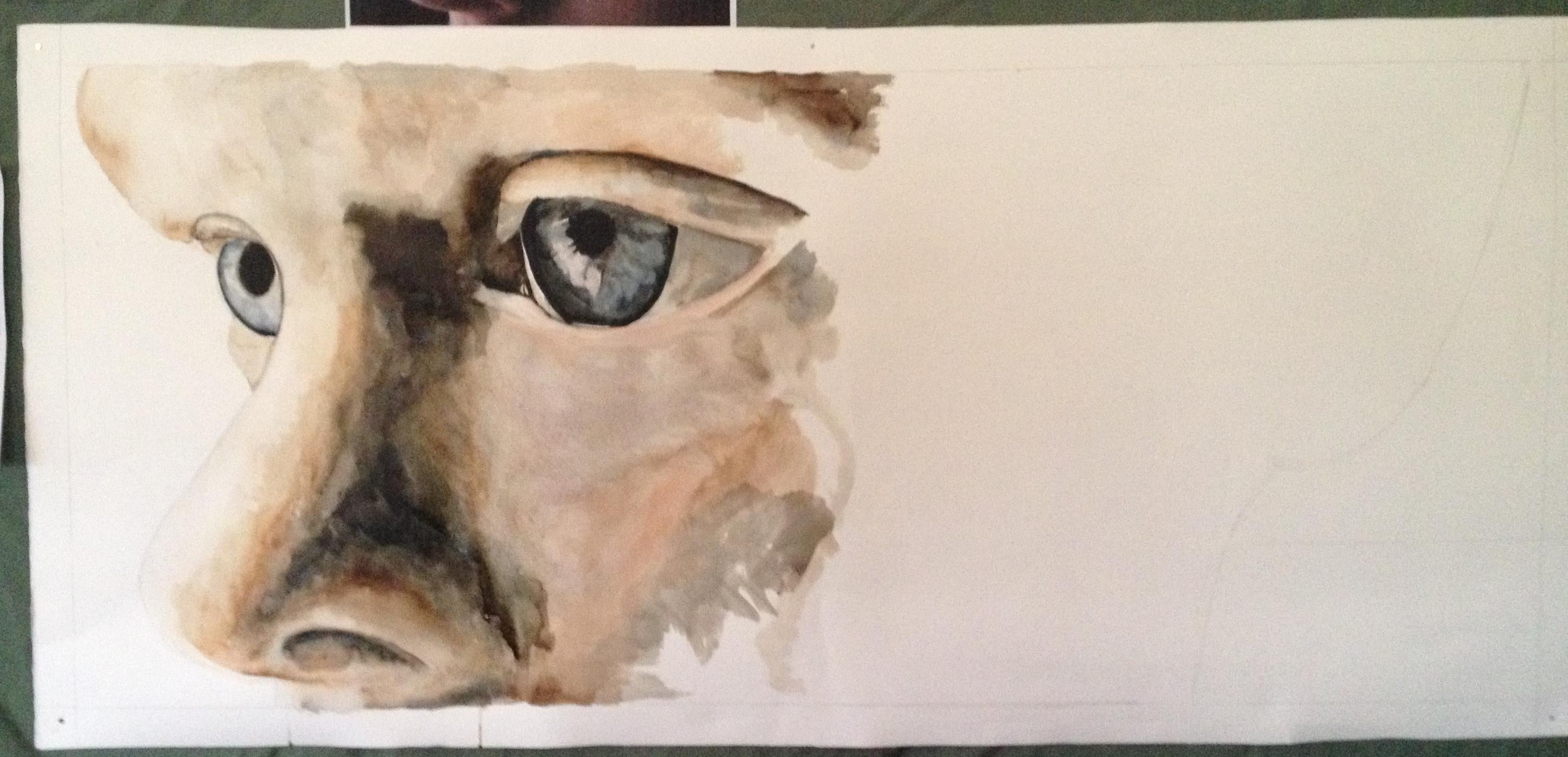Winter, Gemälde, Aquarell auf Papier (Abstrakt), Art, von Emily Redd