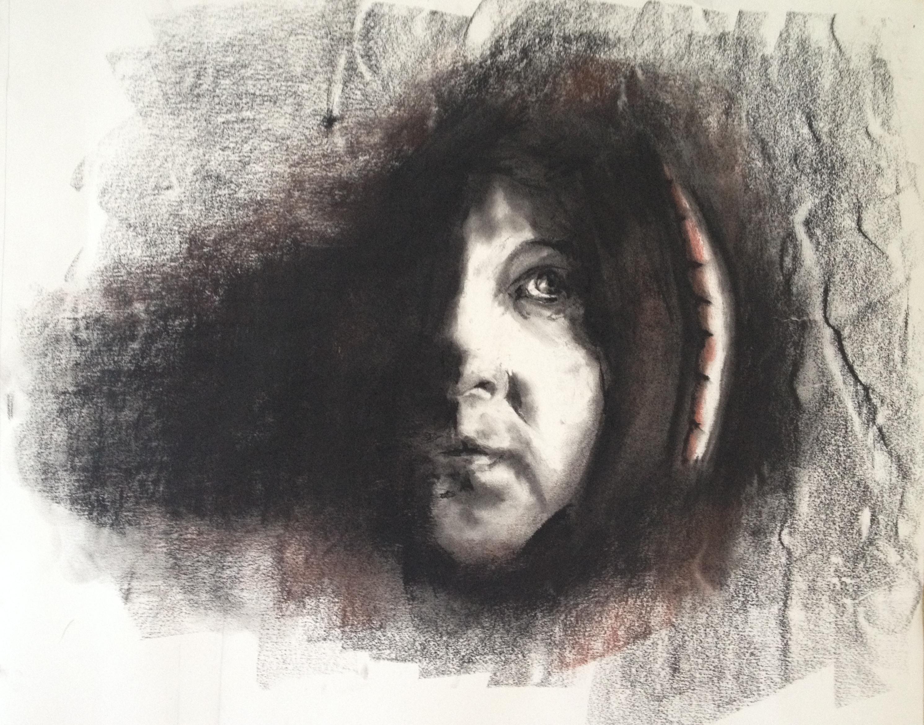 All I Am, Drawing, Charcoal on Paper - Art by Emily Redd