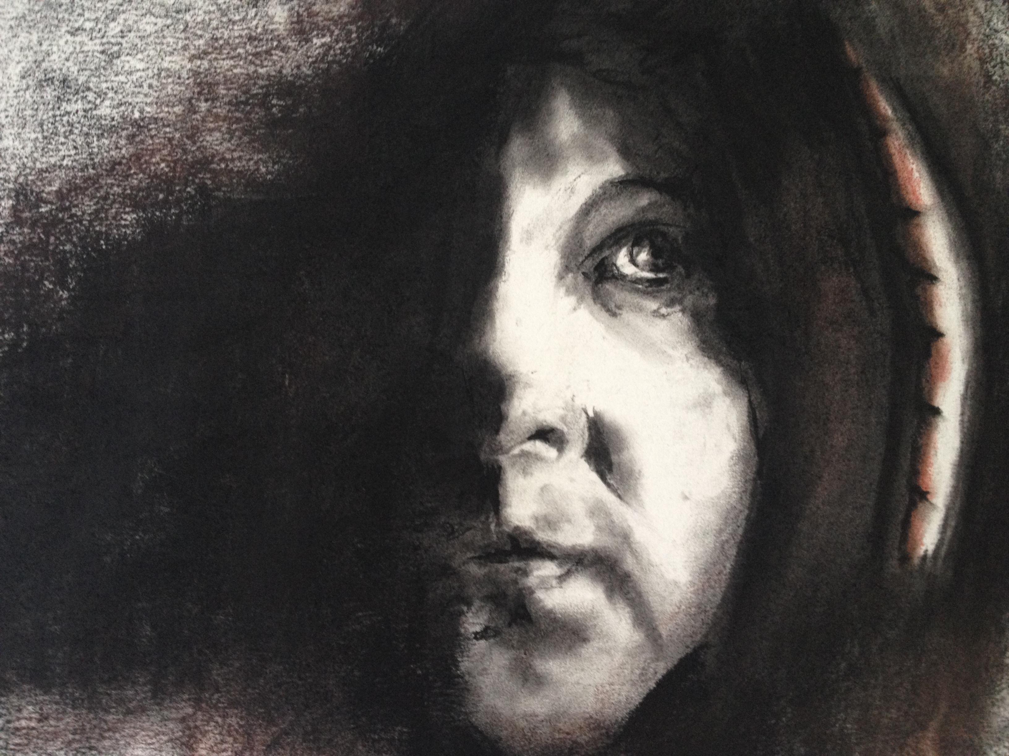 All I Am, Drawing, Charcoal on Paper - Contemporary Art by Emily Redd