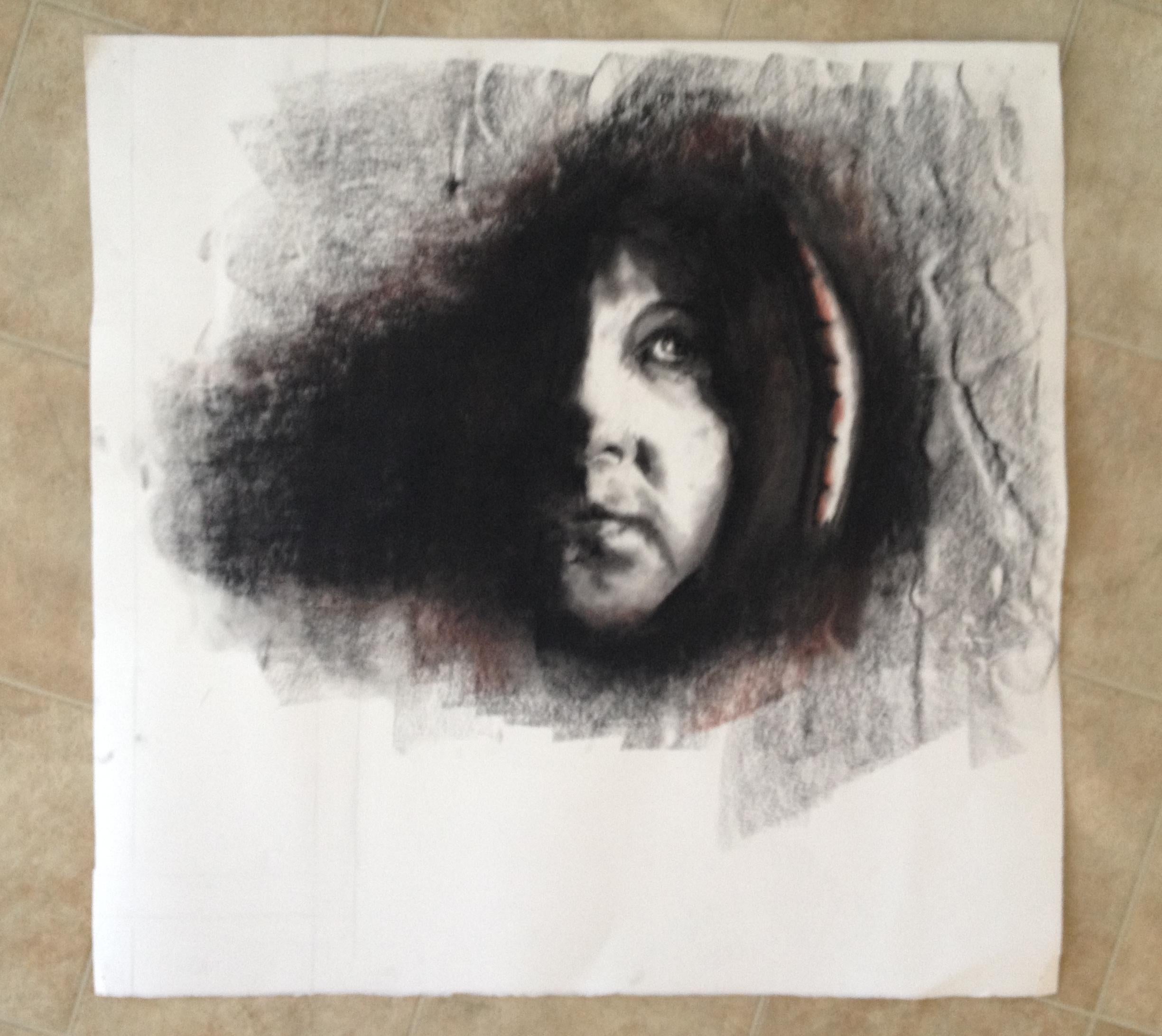 All I Am, Drawing, Charcoal on Paper For Sale 1
