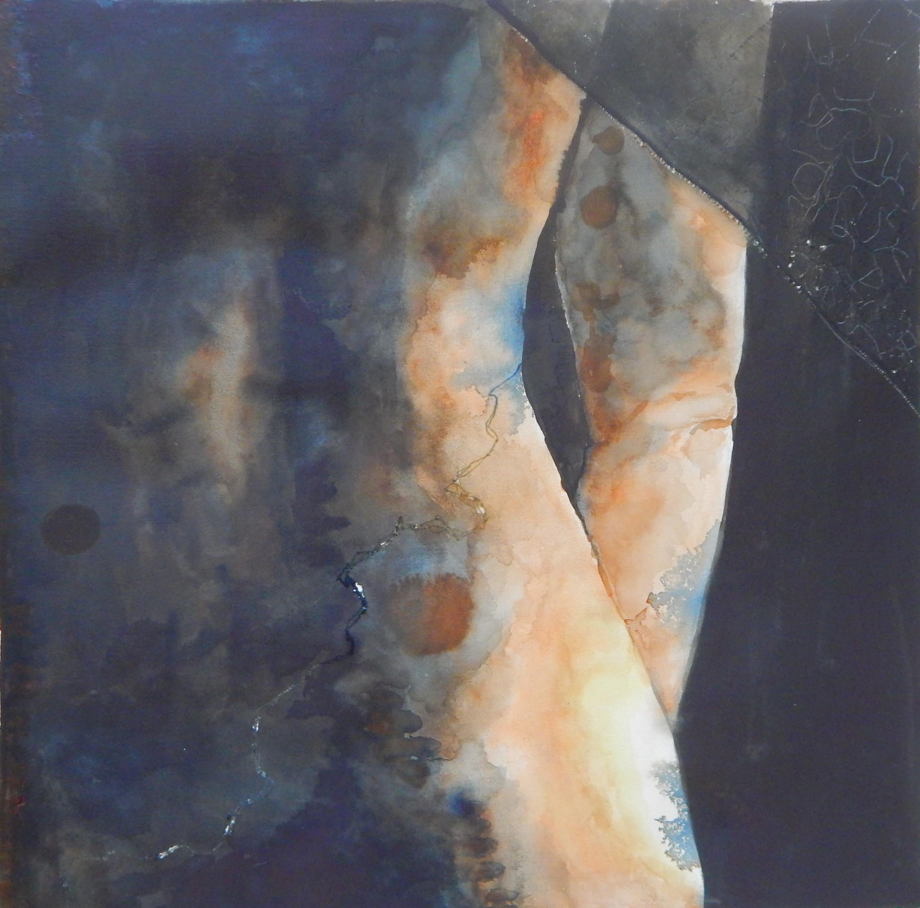Abstract Drawing di Emily Redd - Silenzioso per tutti questi anni, Pittura, Acquerello su carta