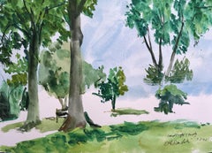 Landscape Study, Painting, Watercolor on Watercolor Paper