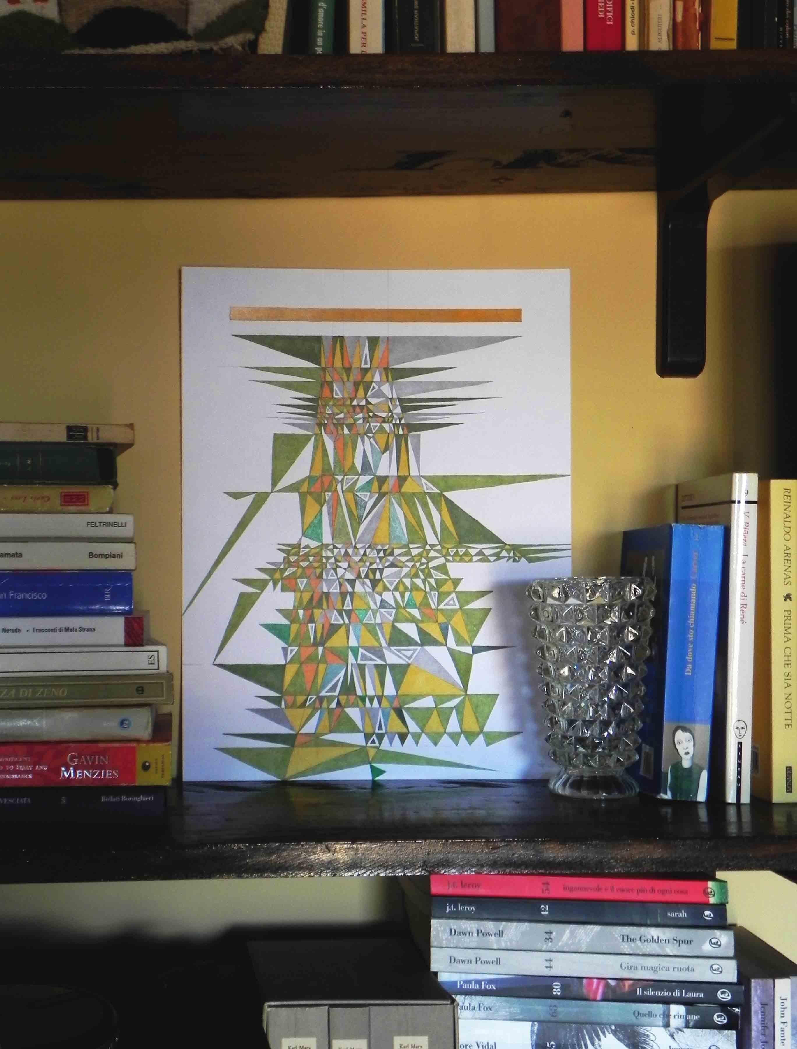 tetris 4, Dibujo, Lápiz/lápiz de color sobre papel en venta 2