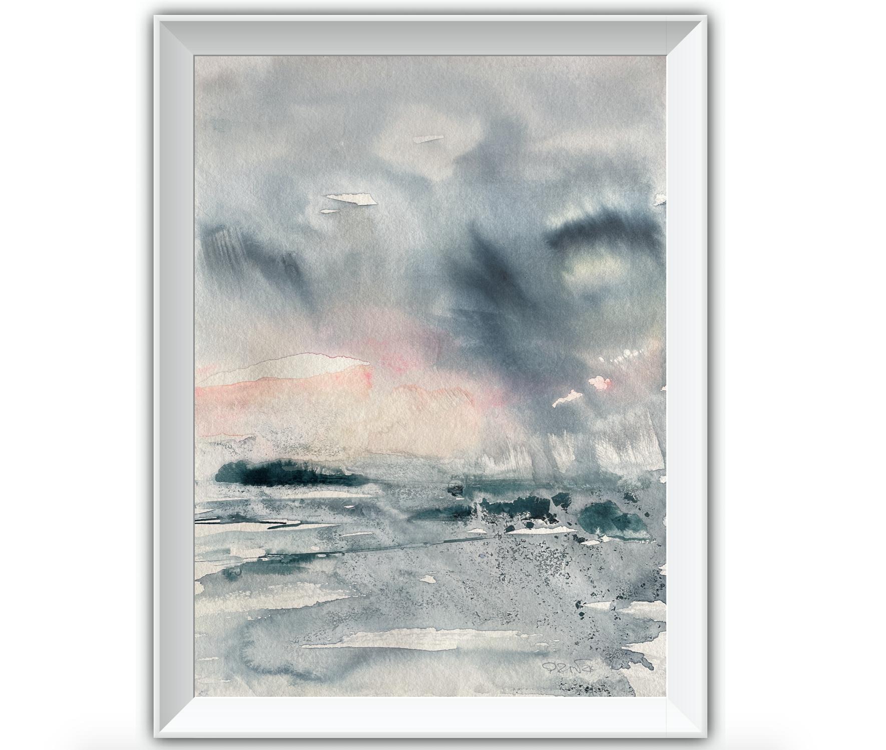 Such A Rainy Day, Pittura, Acquerello su carta - Art Espressionismo astratto di Gesa Reuter