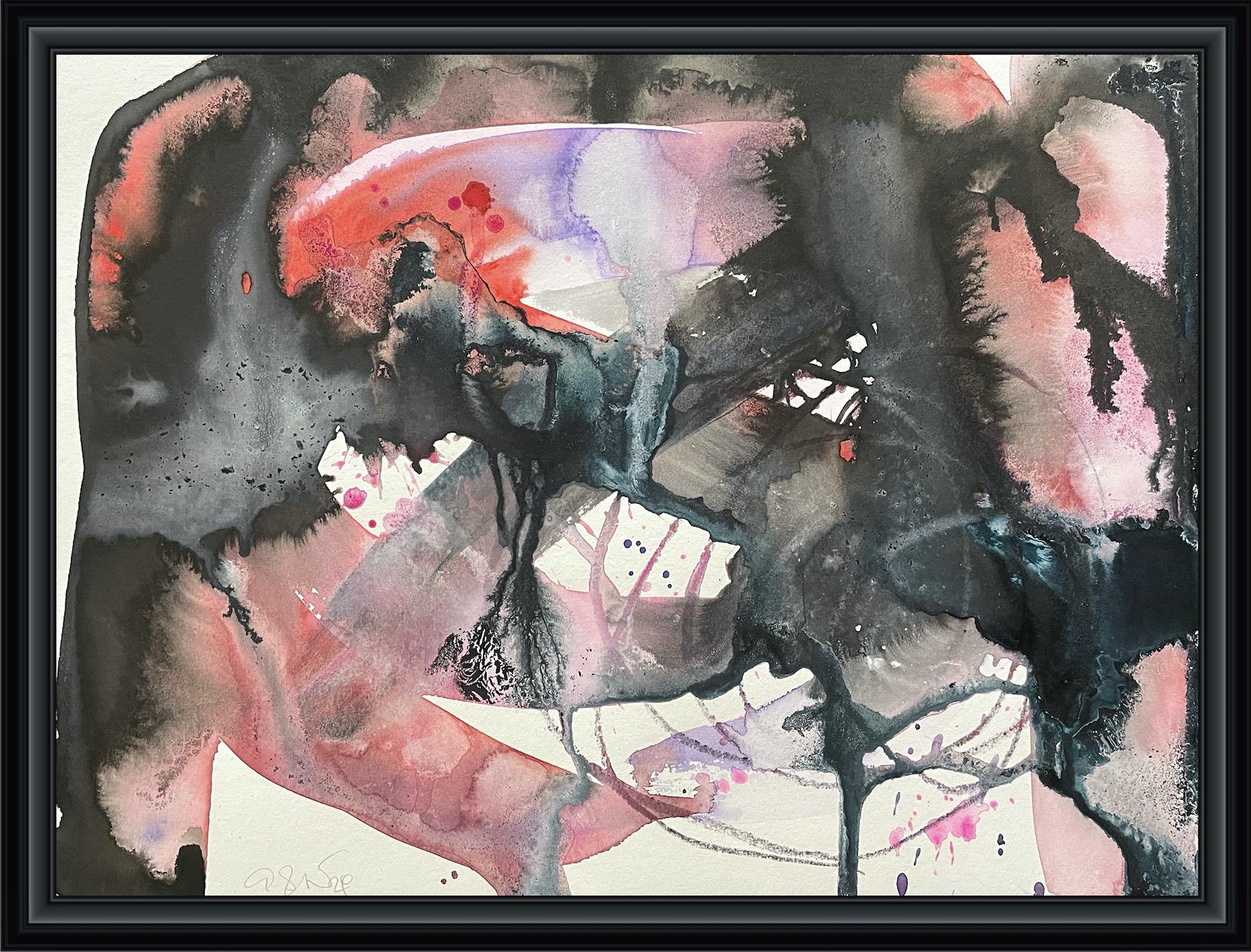 DonÂ´t Talk To Me About Valentines Day, Painting, Watercolor on Paper - Abstract Expressionist Art by Gesa Reuter