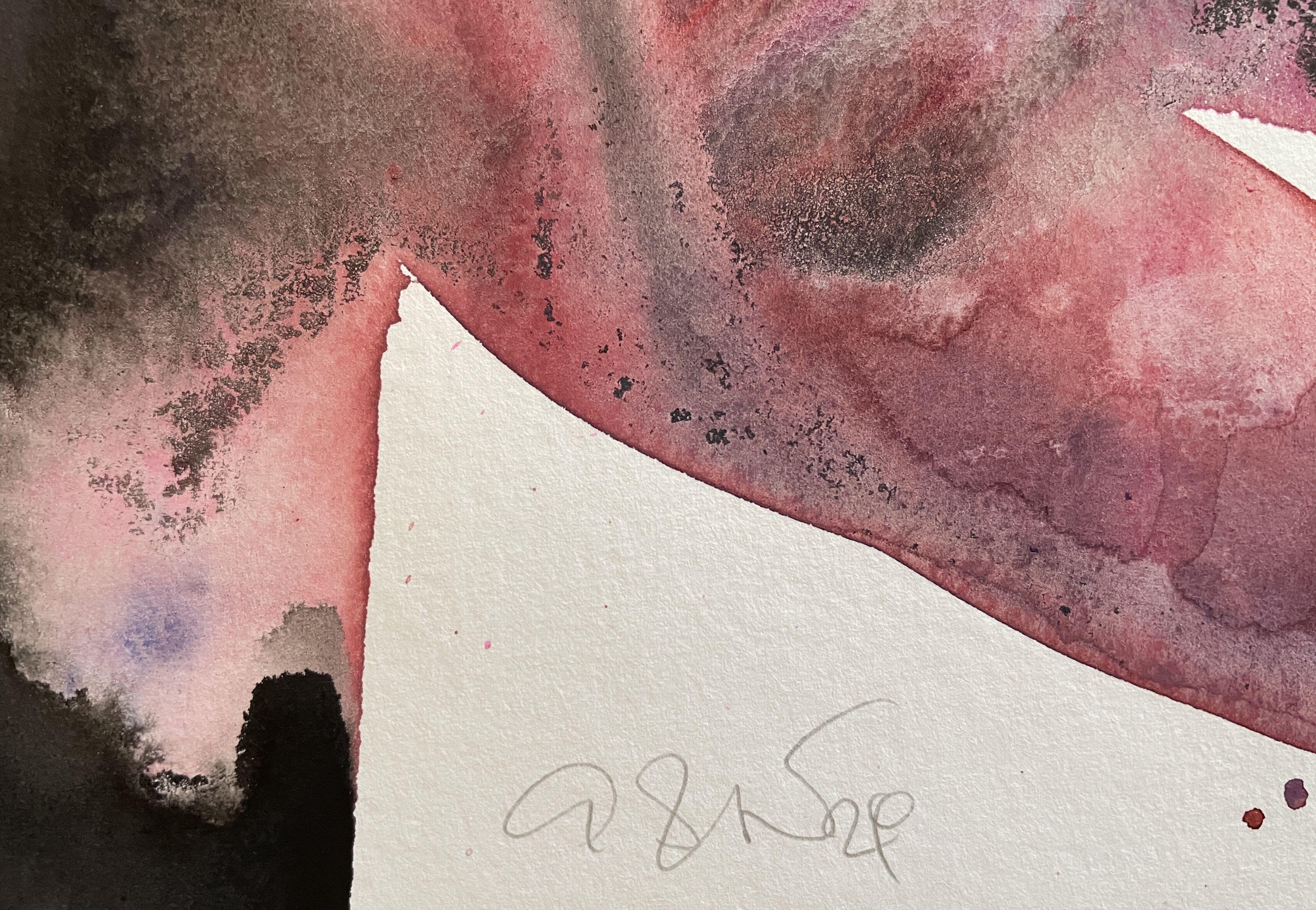 DonÂ´t Talk To Me About Valentines Day, Painting, Watercolor on Paper For Sale 1