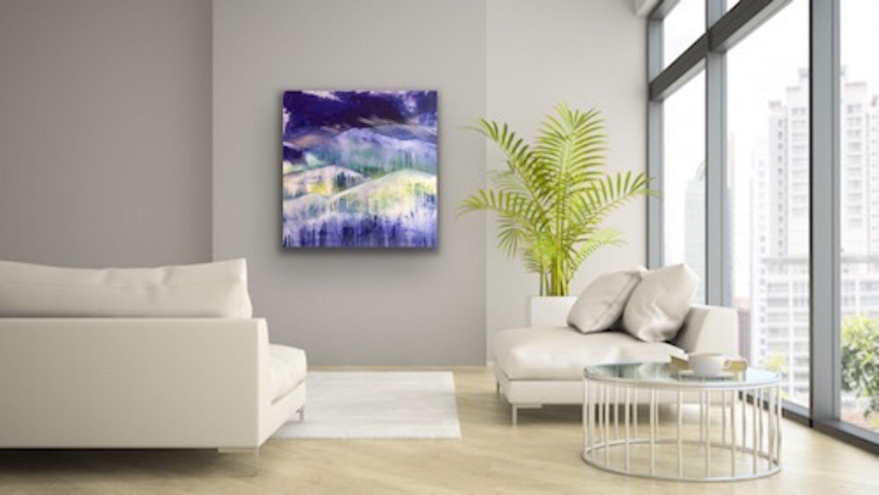 Inside The Blue Mountains, Painting, Watercolor on Canvas - Art by Gesa Reuter