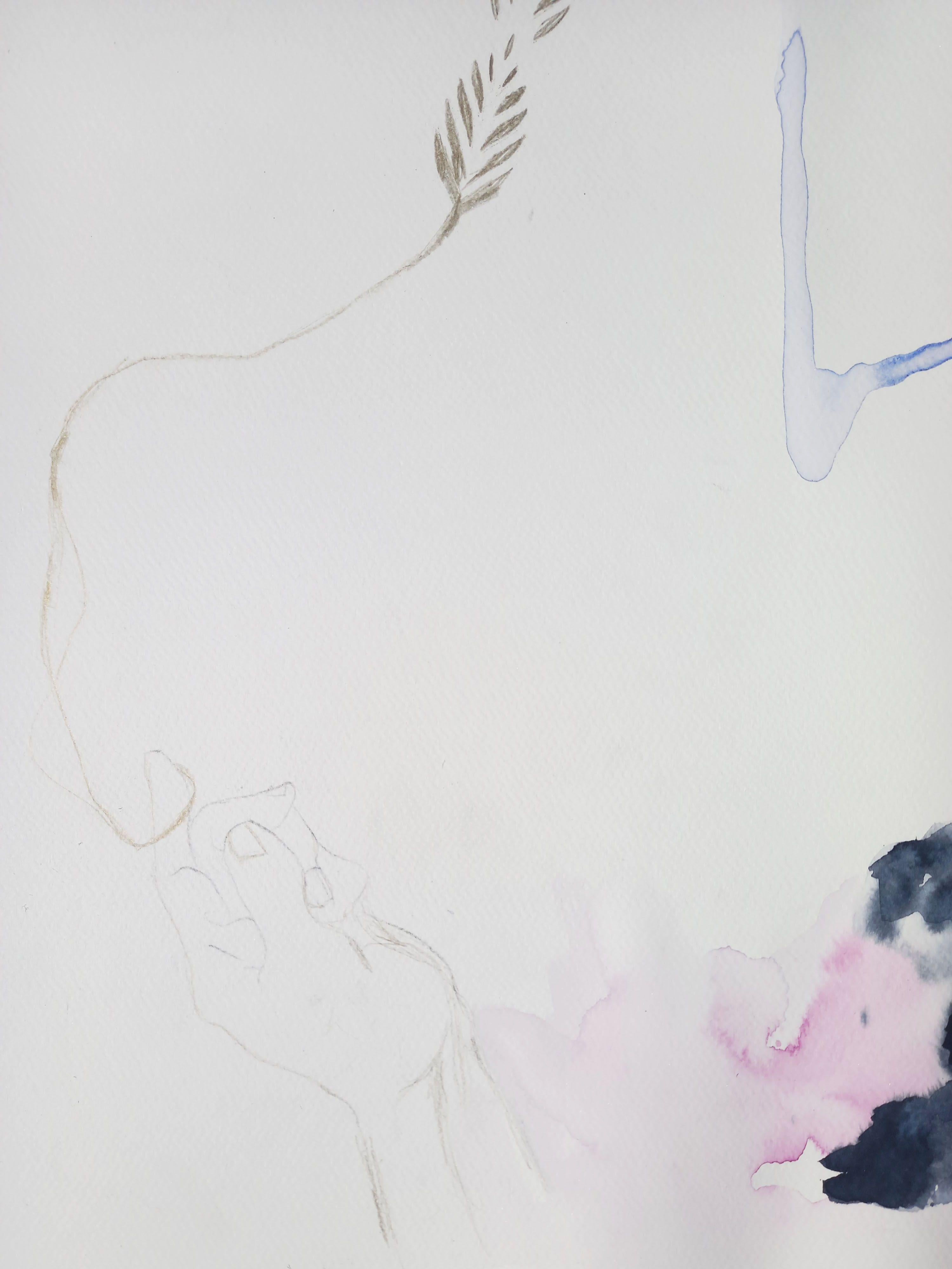 Infinito (parole Invisibile), Pittura, Acquerello su carta in vendita 2