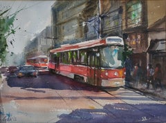 Street Car 01, Painting, Watercolor on Watercolor Paper
