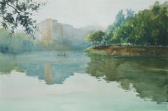Lago Dhanmondi_Bangladesh, Pittura, Acquerello su carta acquerellata