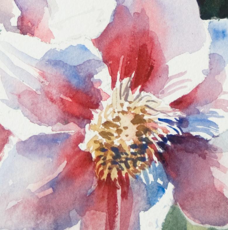 Flower 06, peinture, aquarelle sur papier aquarelle - Réalisme Art par Helal Uddin