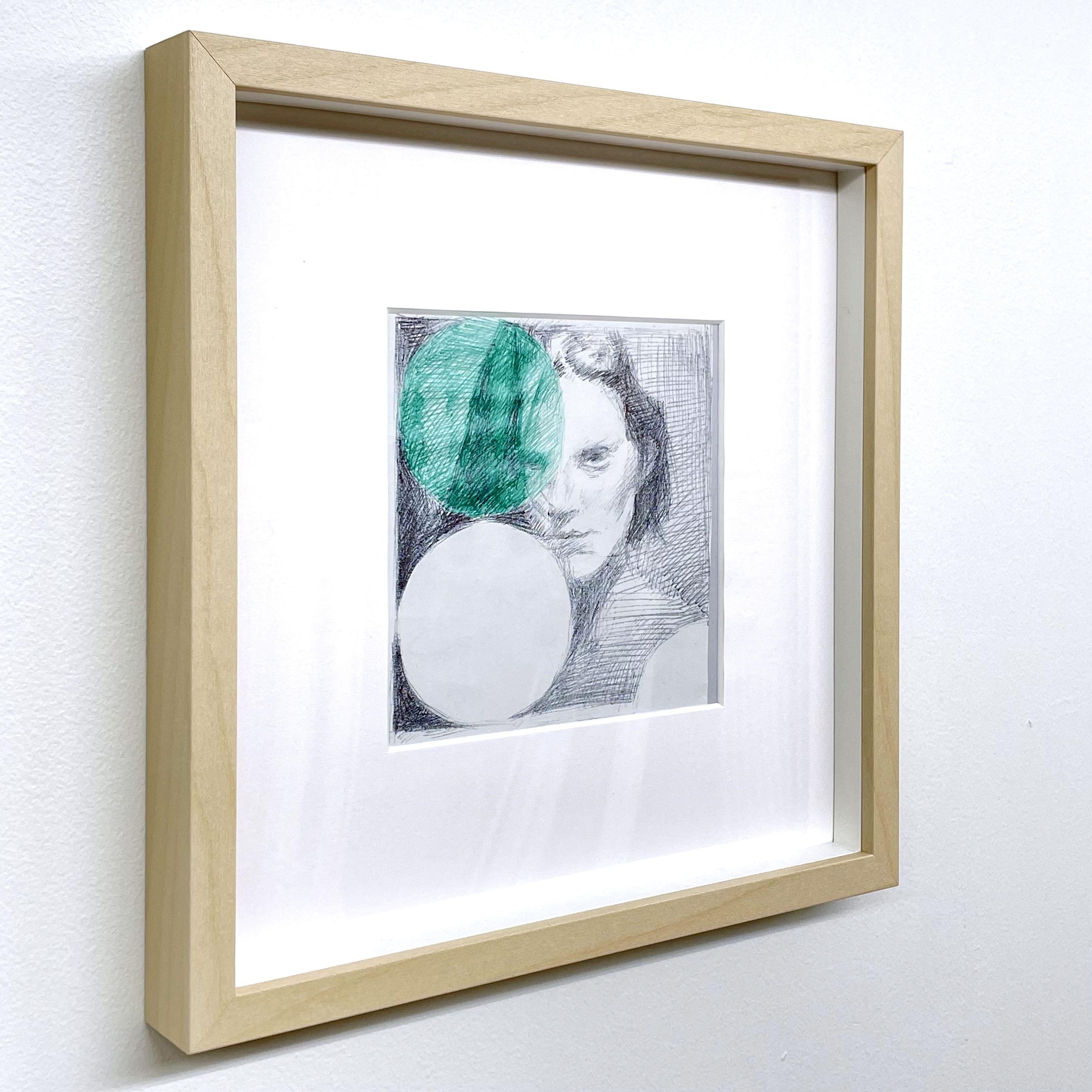 Zeichnung mit einem Kugelschreiber auf Papier. Gerahmt. Verkauft mit einem Rahmen :: Zeichnung :: Contemporary :: Dieses Werk wird mit einem offiziellen, vom Künstler unterzeichneten Echtheitszertifikat geliefert :: Bereit zum Aufhängen: Ja ::