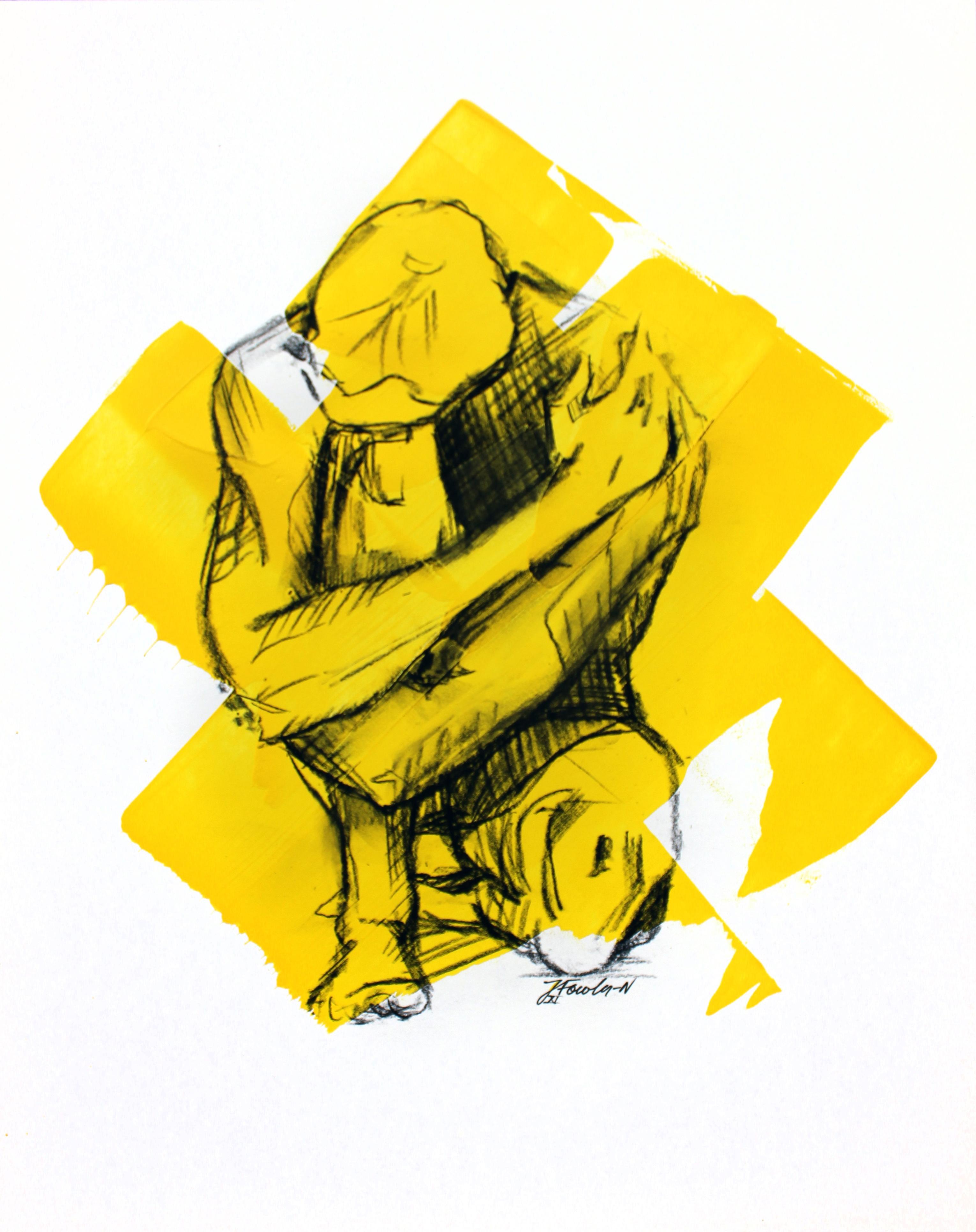 Figure XI, Drawing, Charcoal on Paper - Art by J. Fowler