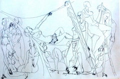 Helping each other, Drawing, Pen & Ink on Paper