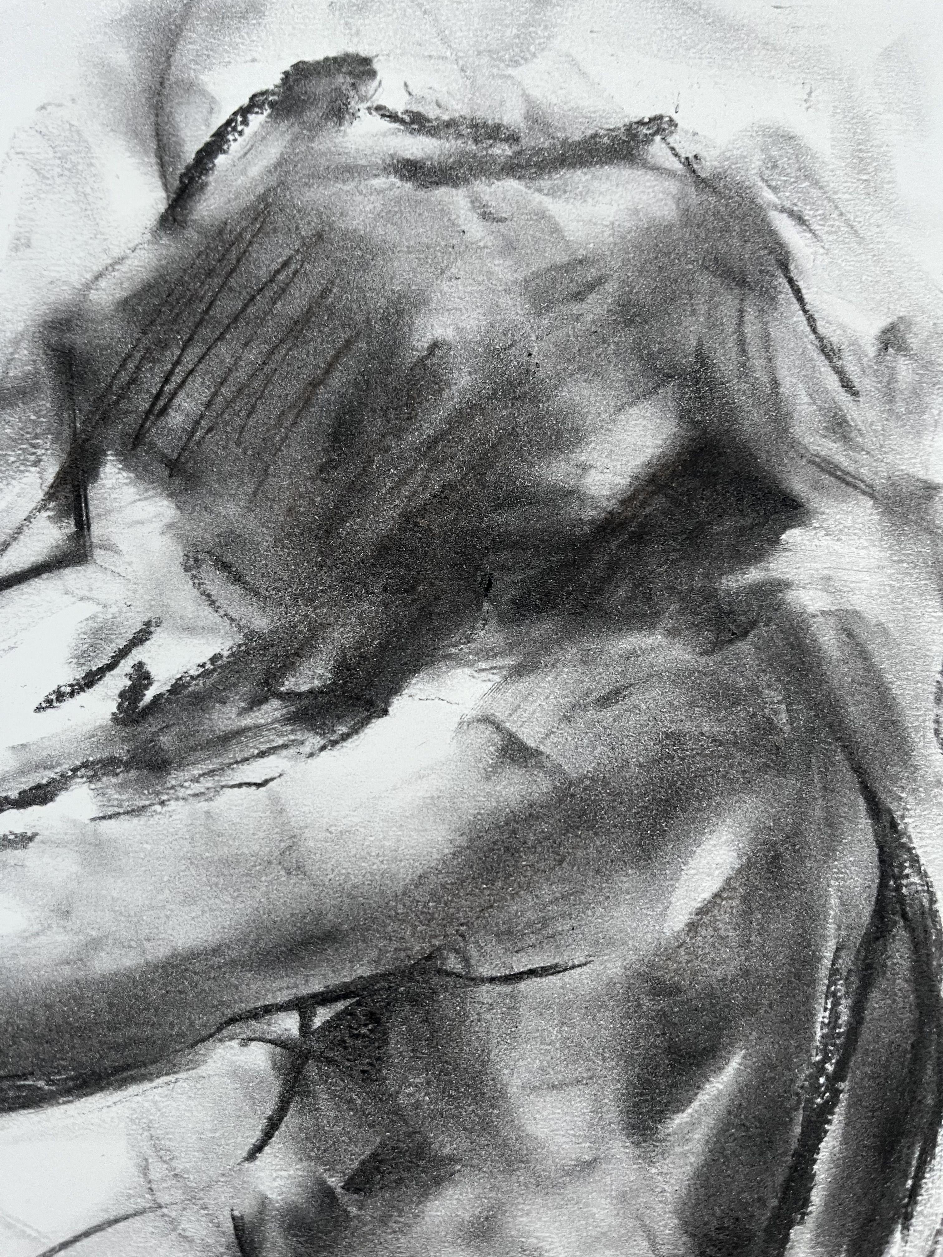 Dance For Life, Drawing, Charcoal on Paper - Impressionist Art by James Shipton