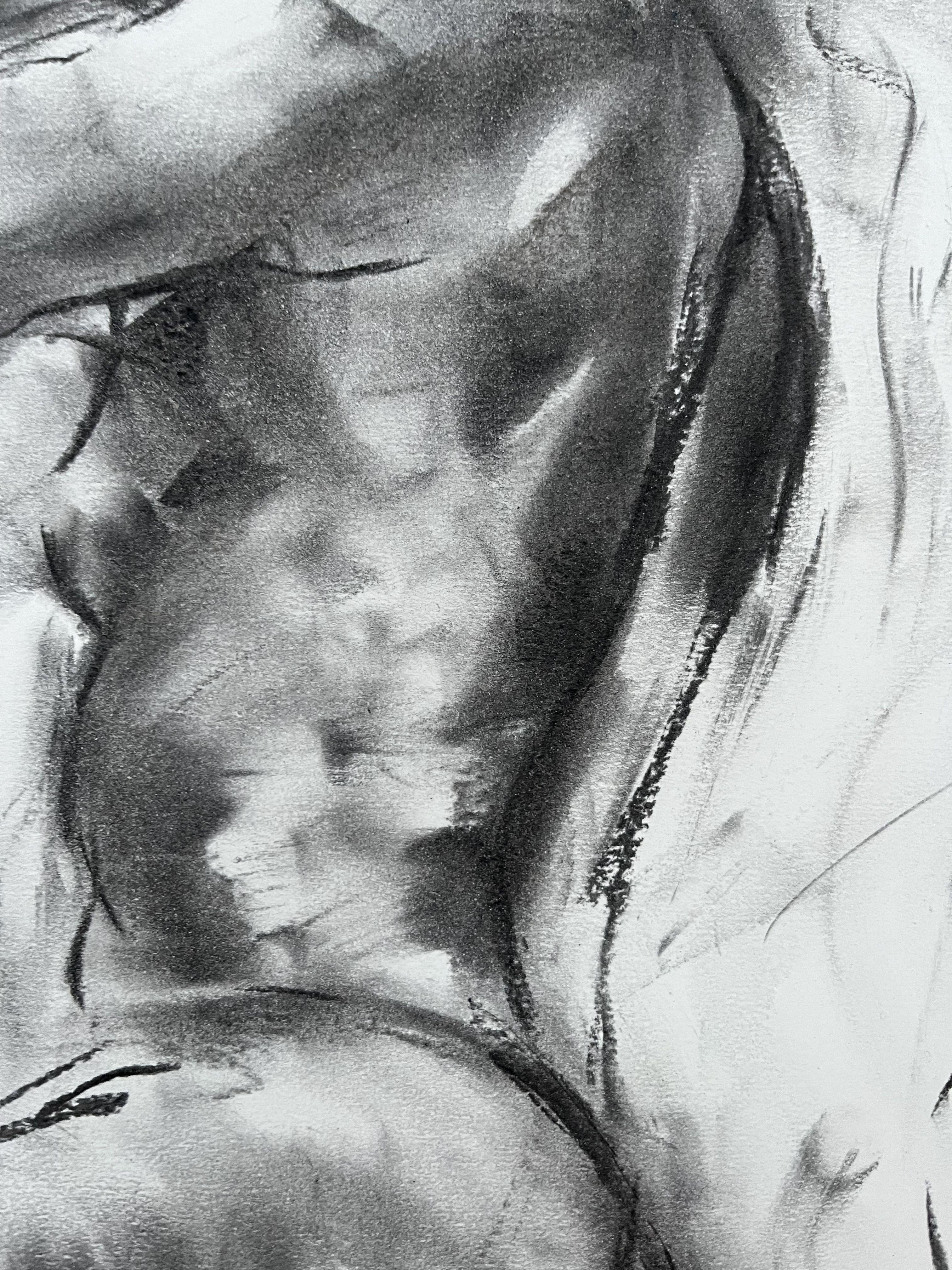 Dance For Life, Drawing, Charcoal on Paper For Sale 1