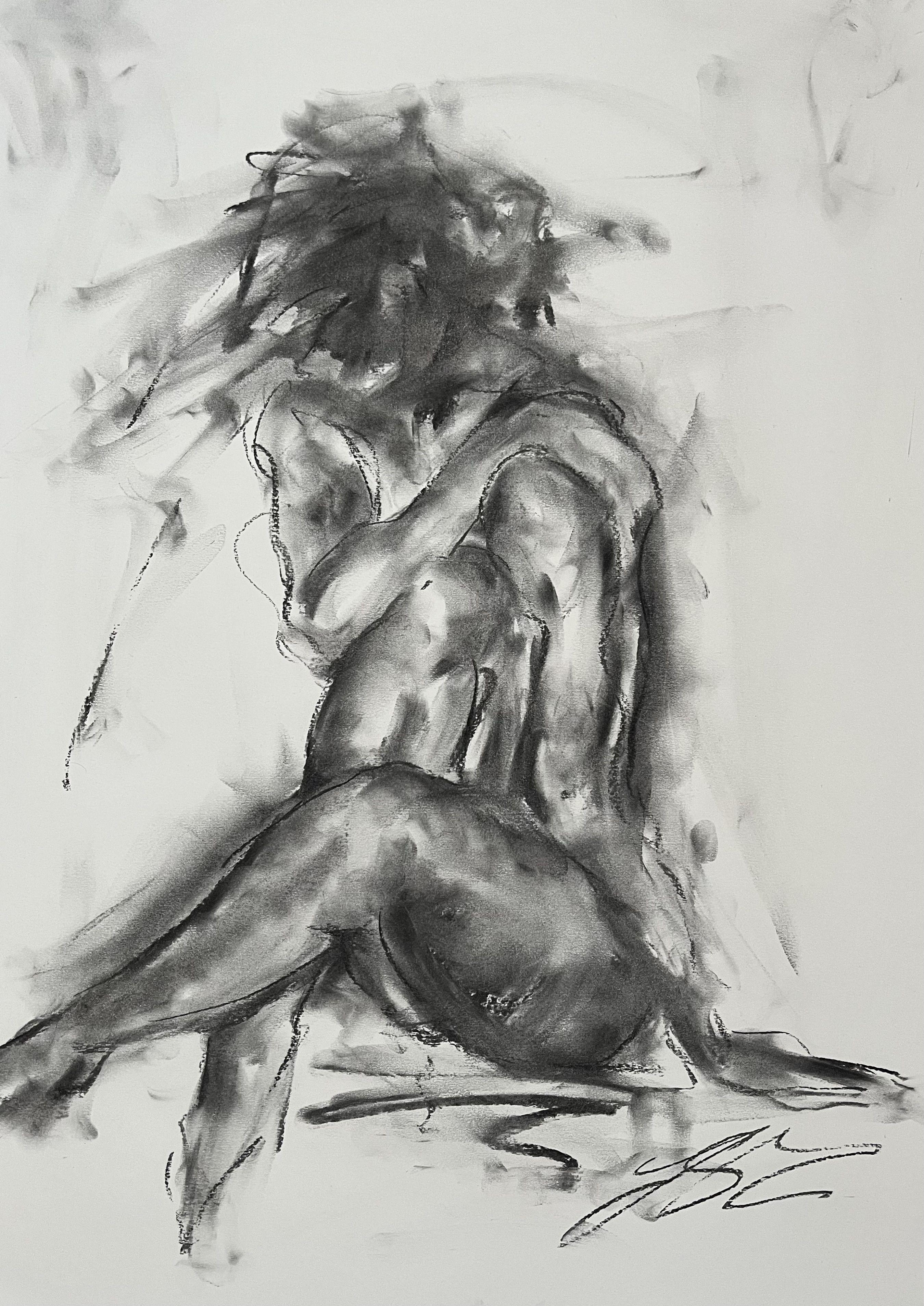 Light, Drawing, Charcoal on Paper - Art by James Shipton