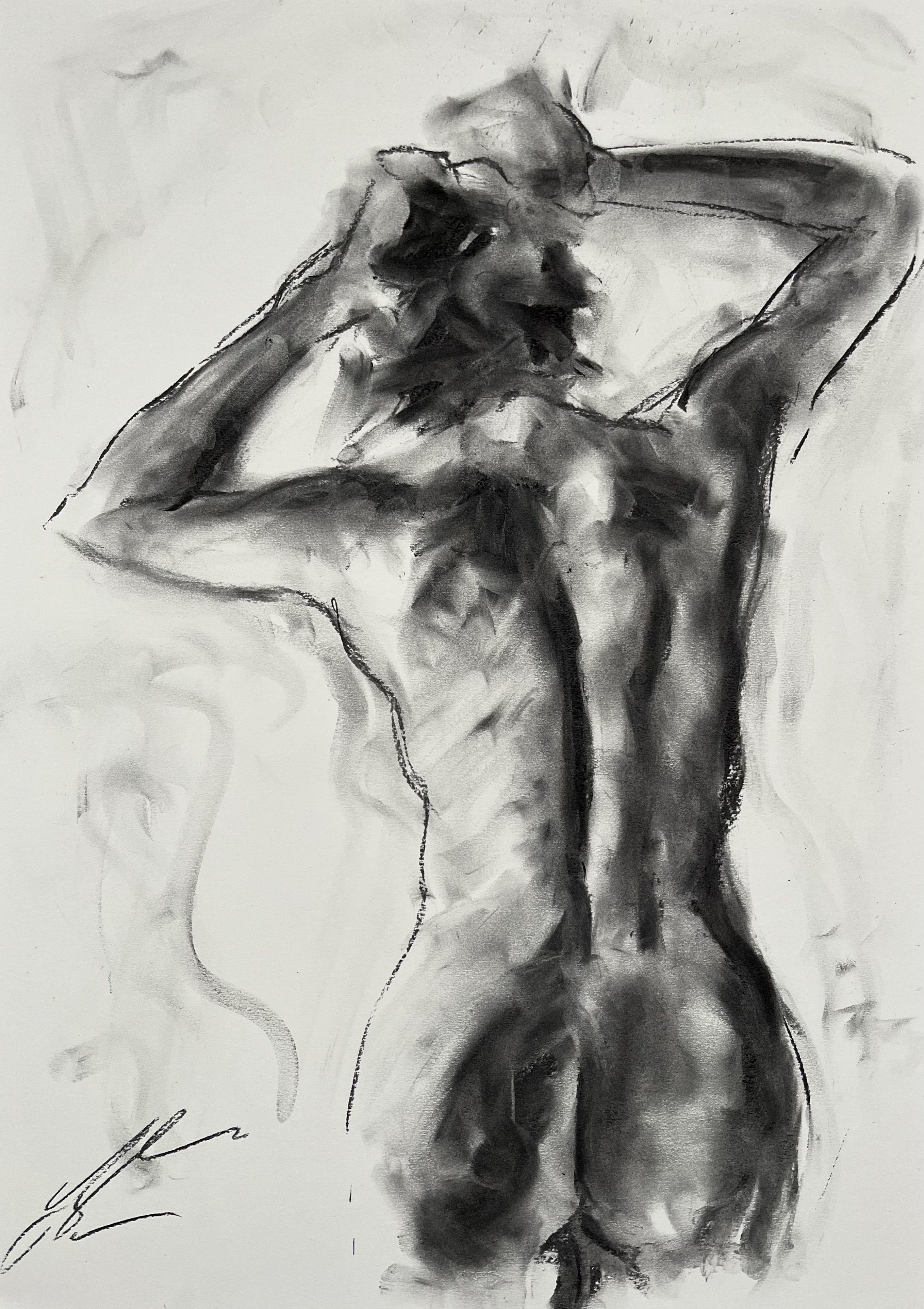 Symbol, Drawing, Charcoal on Paper - Art by James Shipton