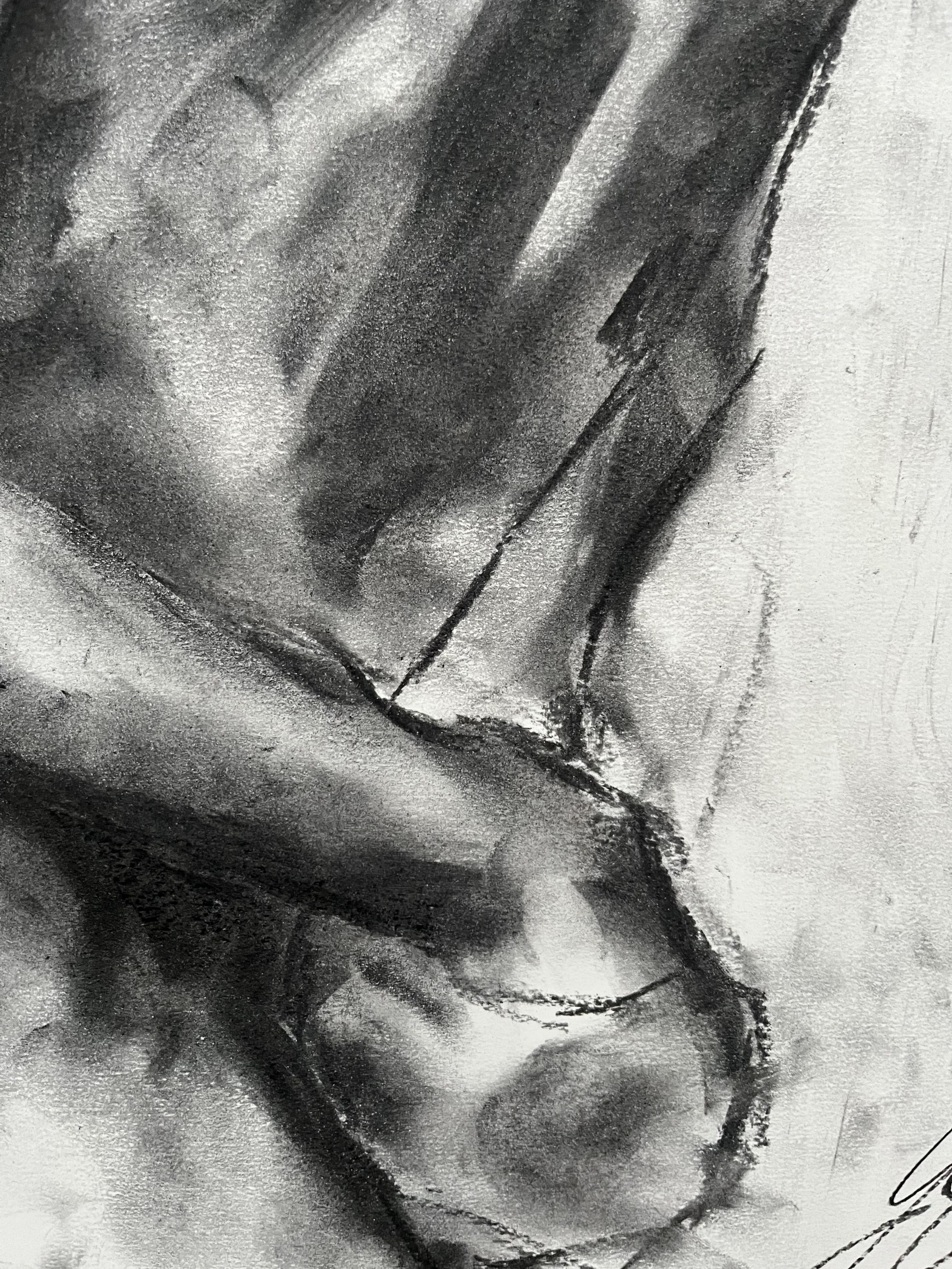 Appearance, Drawing, Charcoal on Paper For Sale 1