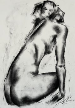 Deny, Drawing, Charcoal on Paper