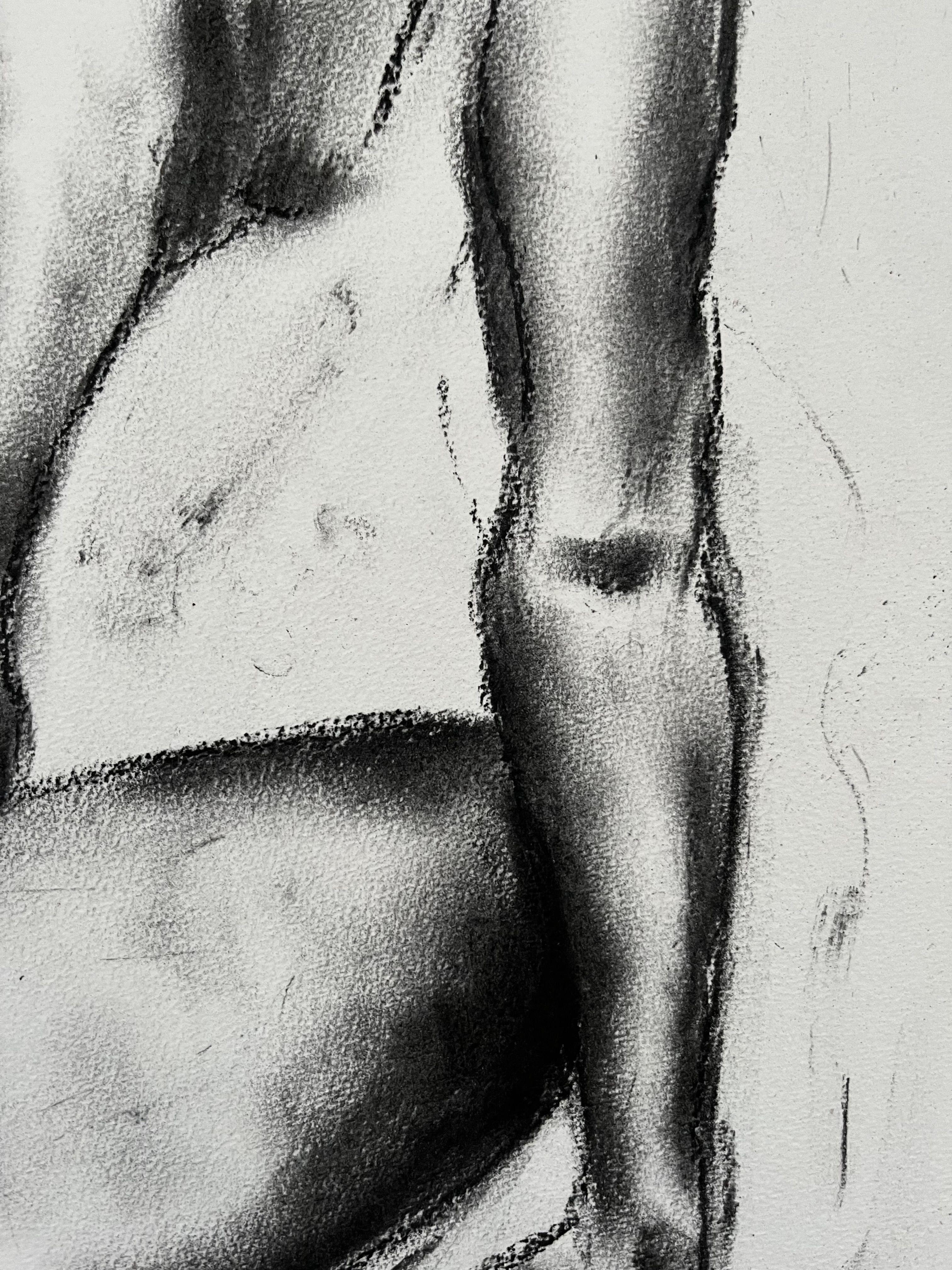 Deny, Drawing, Charcoal on Paper For Sale 1