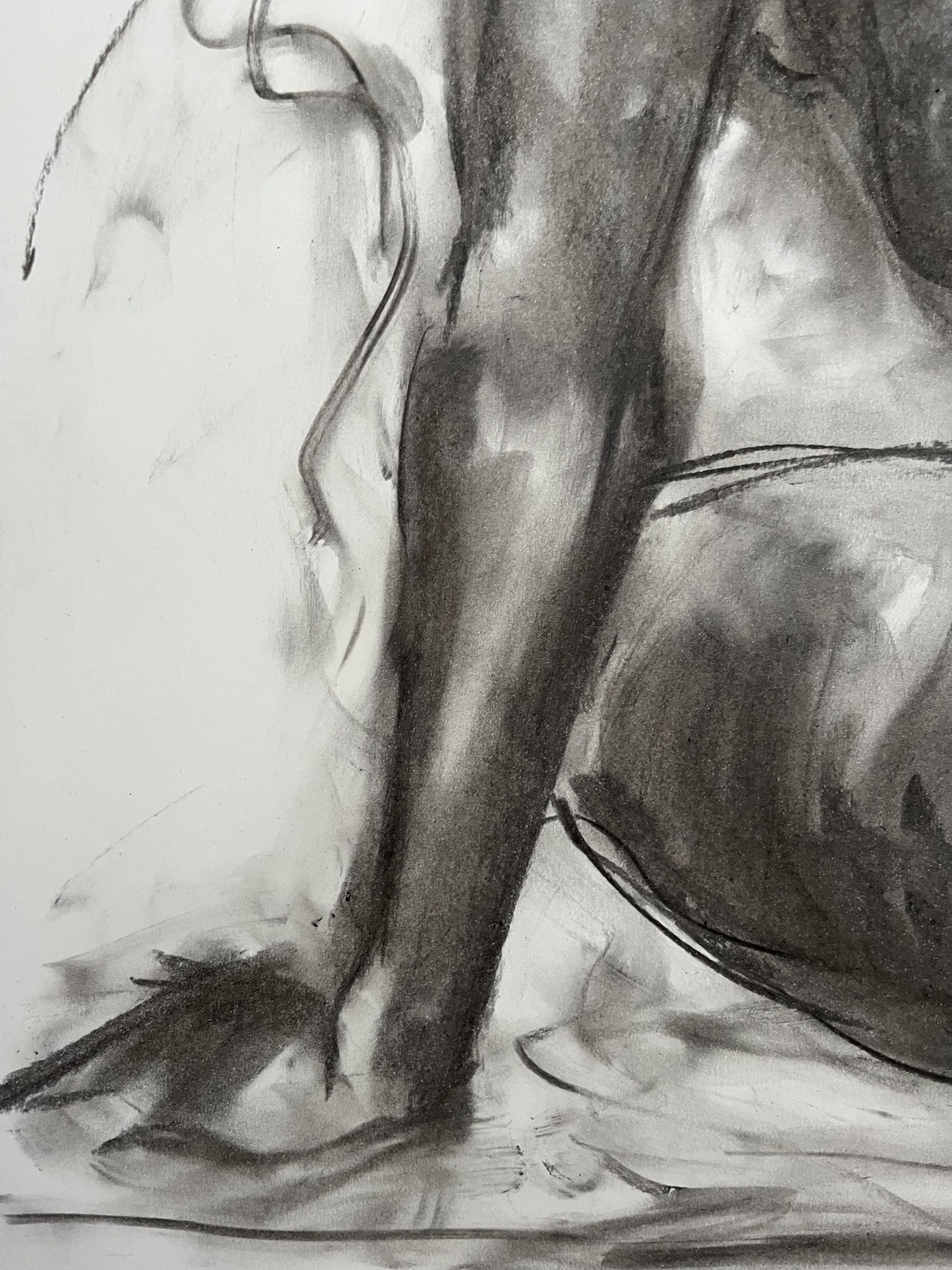 Destiny, Drawing, Charcoal on Paper For Sale 1