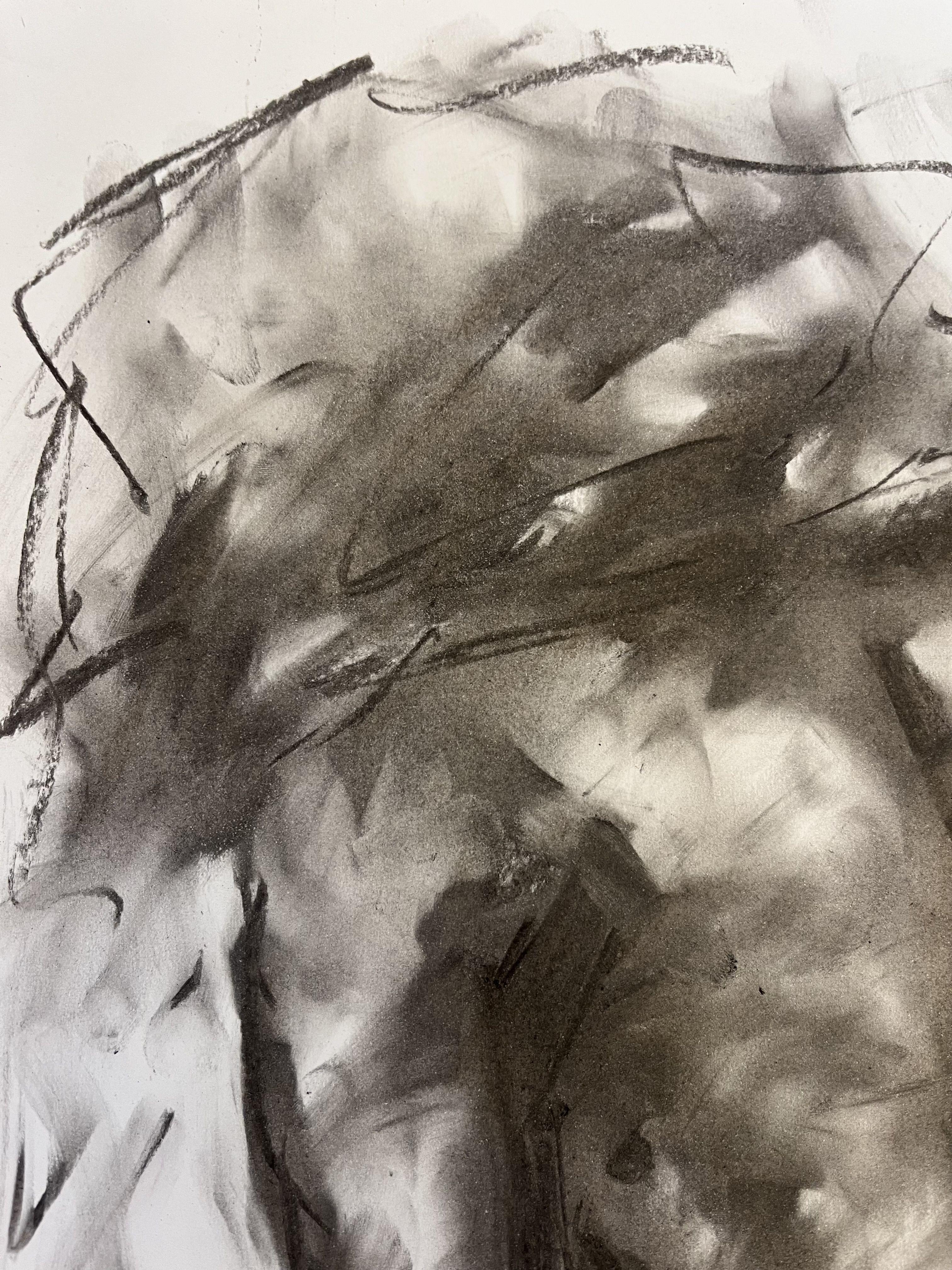 Decisions, Drawing, Charcoal on Paper - Impressionist Art by James Shipton