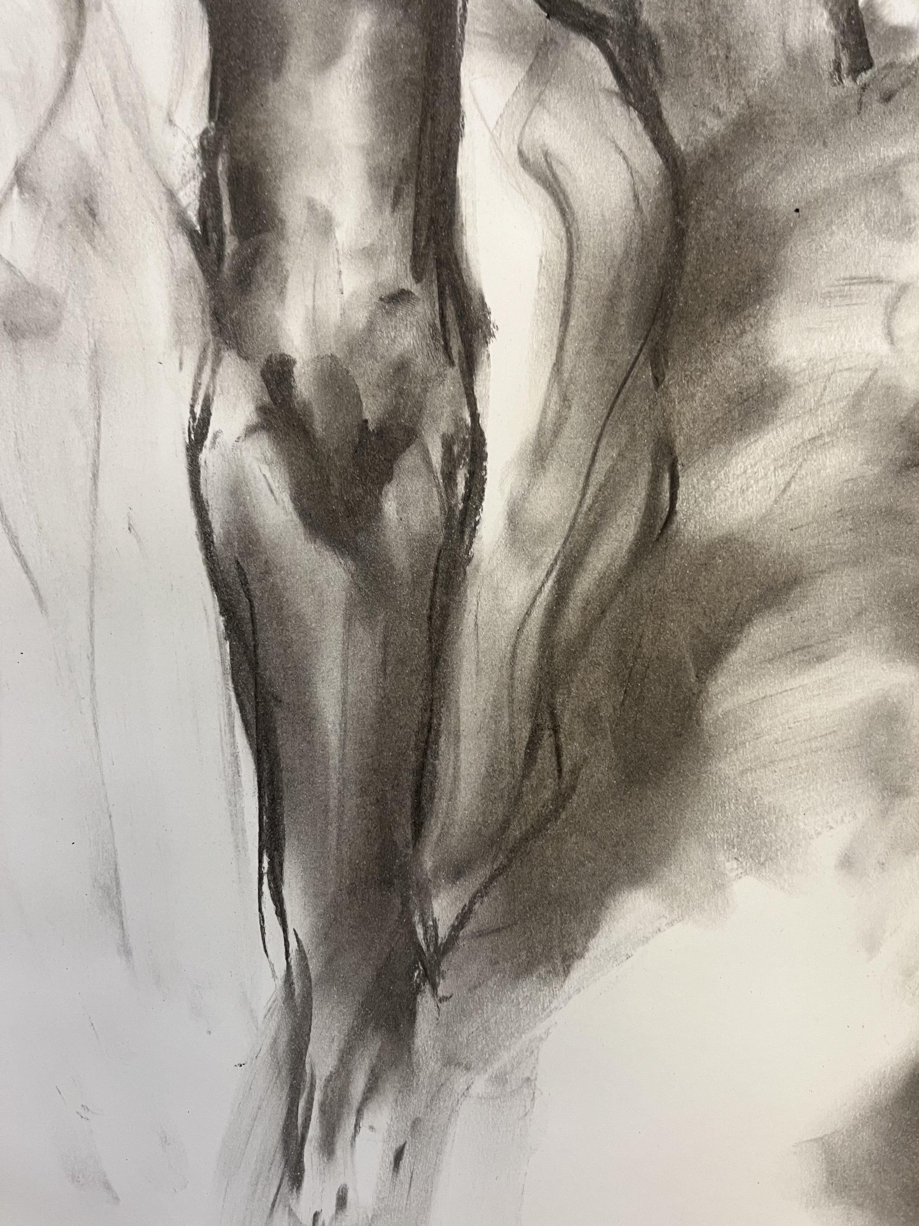 Decisions, Drawing, Charcoal on Paper For Sale 1