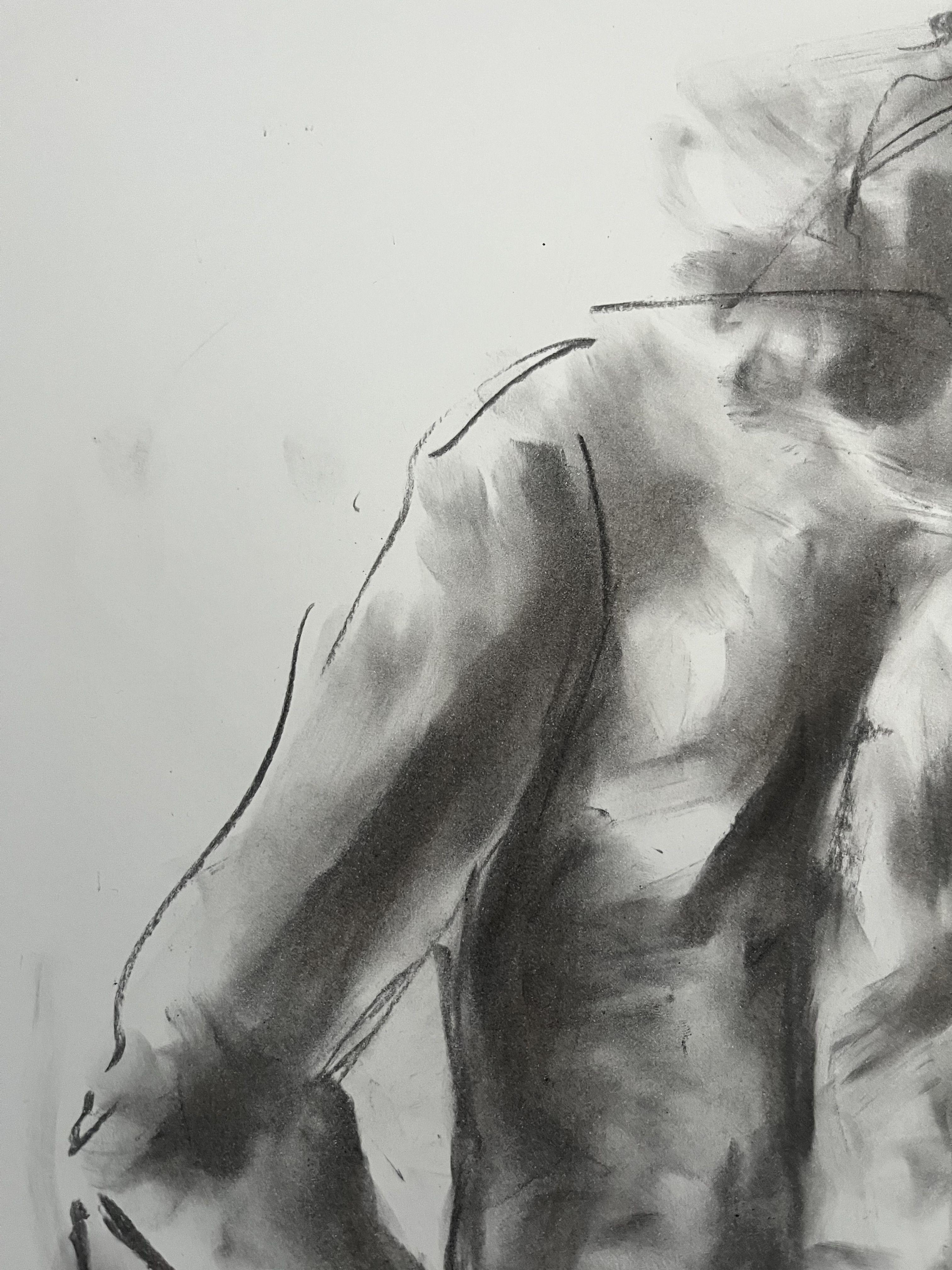 Original charcoal drawing on paper by James Shipton.    Each of us is an individual with our own â€œIdentityâ€