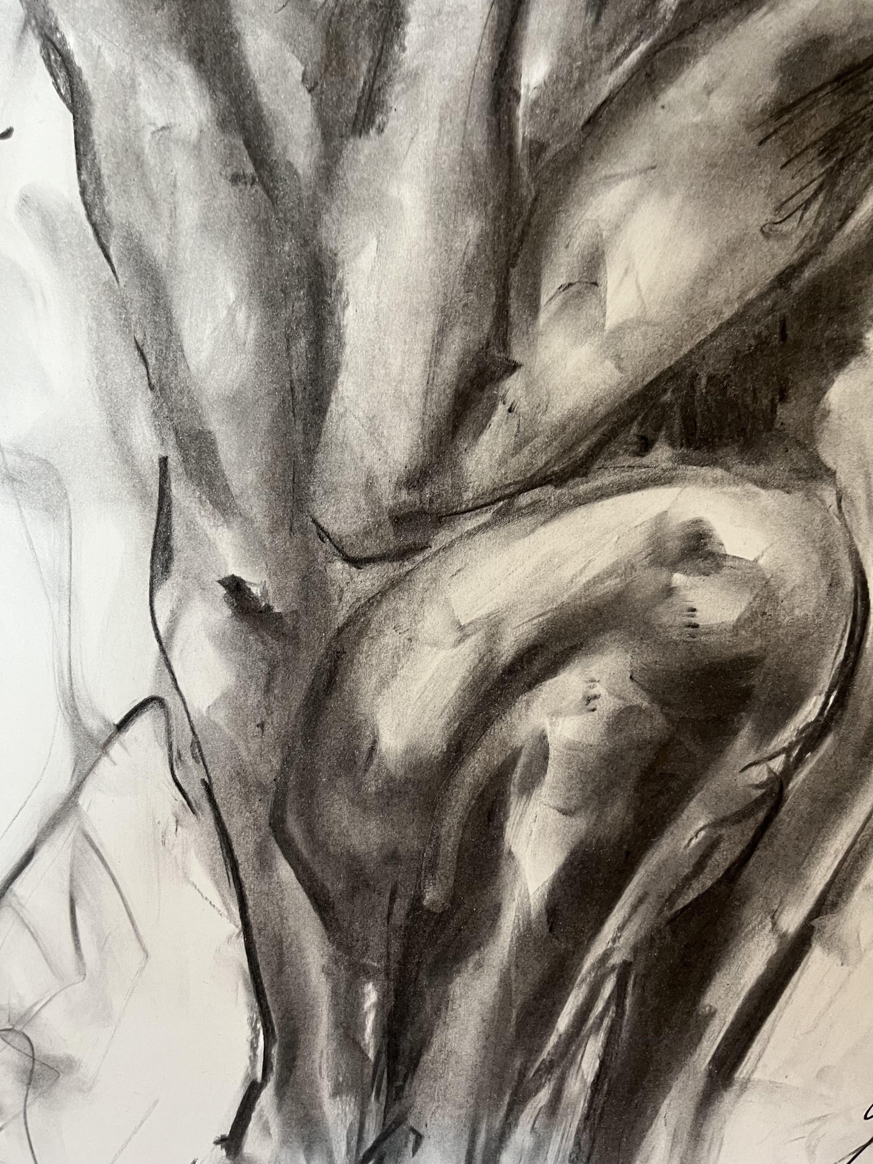 Relentless, Drawing, Charcoal on Paper For Sale 1