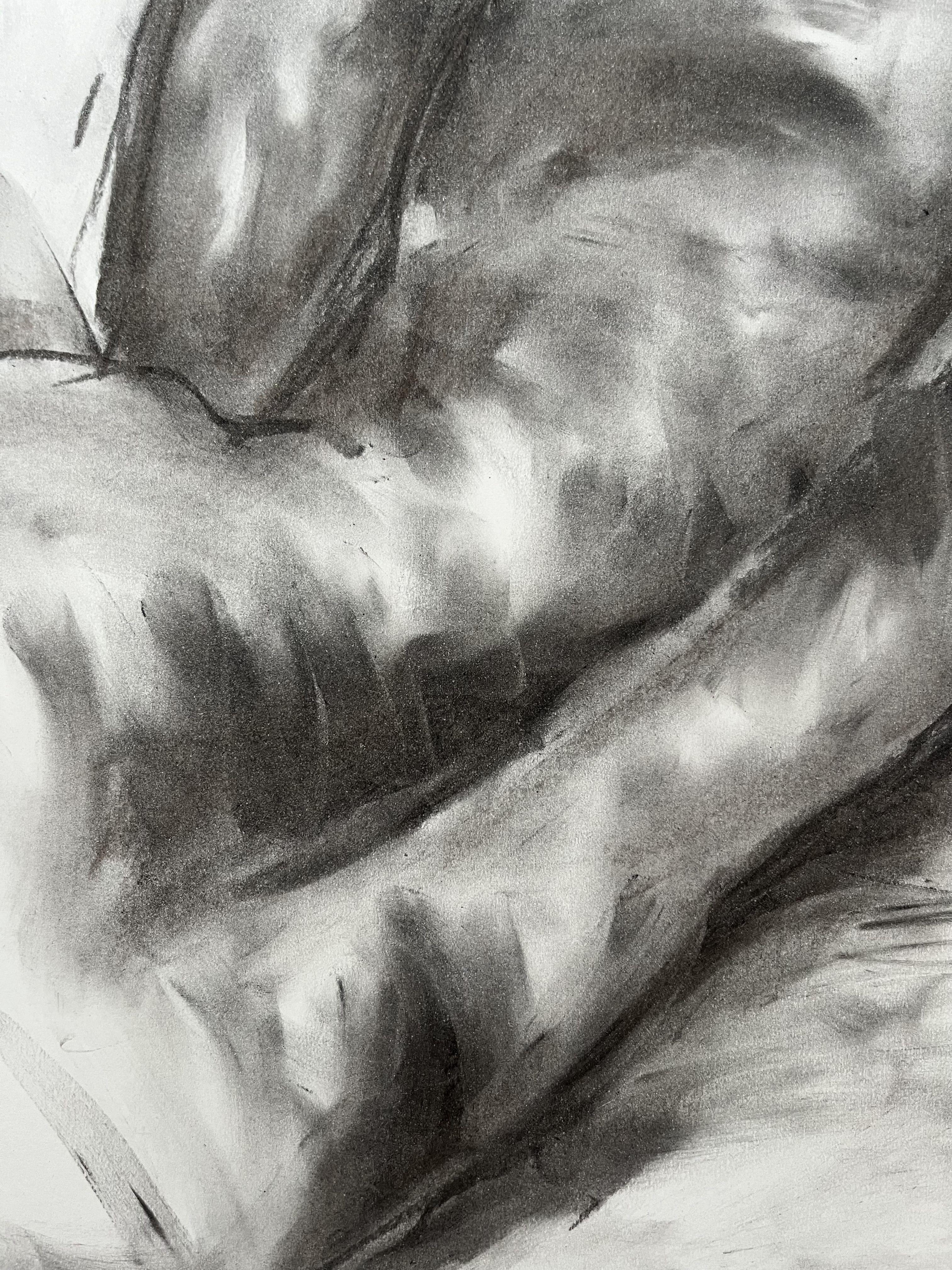 Expectation, Drawing, Charcoal on Paper For Sale 2