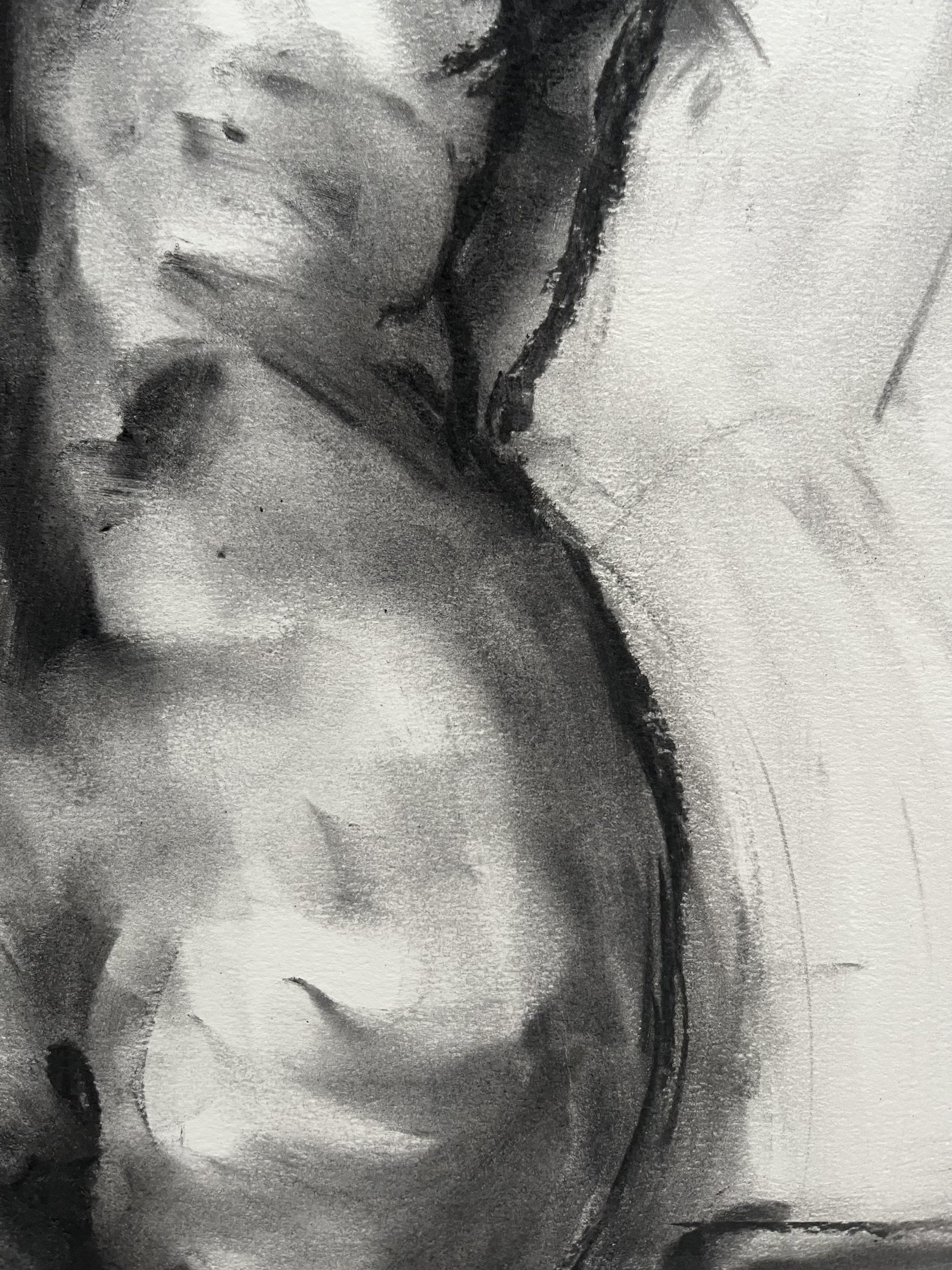Augusta, Drawing, Charcoal on Paper For Sale 2