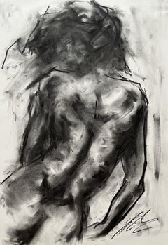 Summer Rain, Drawing, Charcoal on Paper